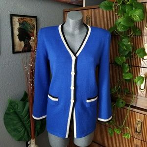 Vintage Cardigan Preppy Blue Medium / 10